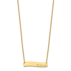 SS/Gold-plated Small BRADLEY HAND Curved Bar Necklace XNA1074GP