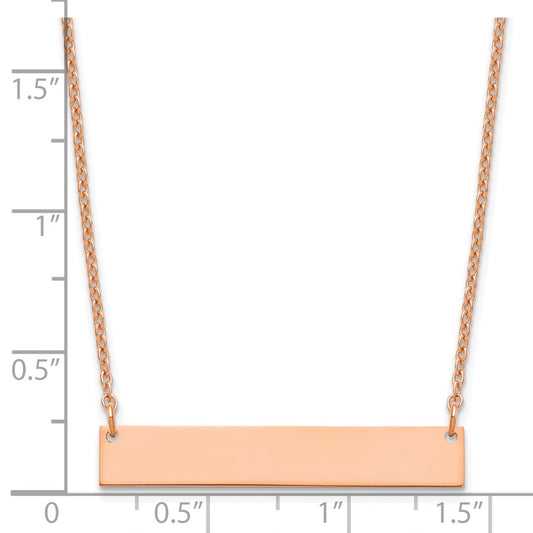 Sterling Silver/Rose-gold Medium Blank Bar Necklace XNA1202RP