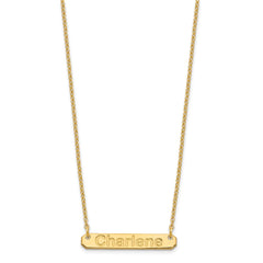 SS/Gold-plated Small ARIAL ROUNDED Bar Necklace XNA1232GP