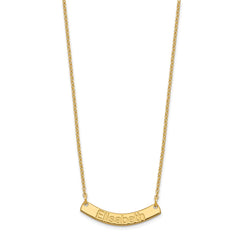 SS/Gold-plated Small ARIAL ROUNDED Curved Bar Necklace XNA1234GP