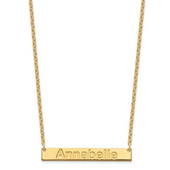 Sterling Silver/Gold-plated Medium ARIAL ROUNDED Bar Necklace XNA1236GP