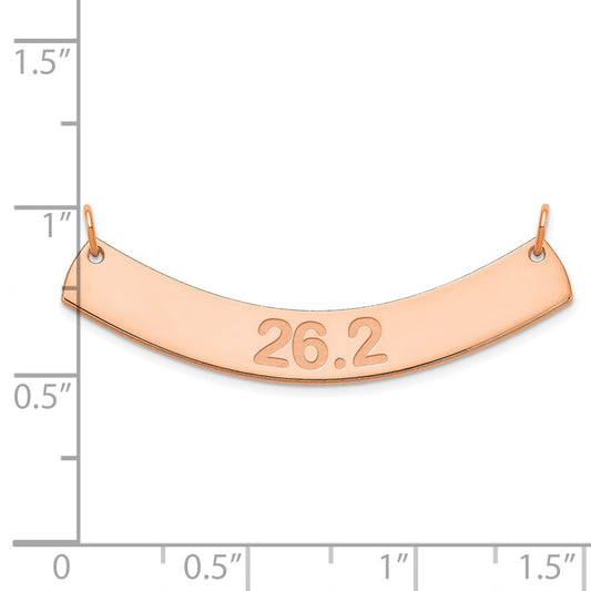 SS/Rose-plated Medium ARIAL ROUNDED Curved Bar Necklace XNA1239RP