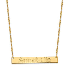 Sterling Silver/Gold-plated Large ARIAL ROUNDED Bar Necklace XNA1241GP