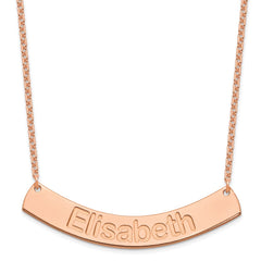 SS/Rose-plated Large ARIAL ROUNDED Curved Bar Necklace XNA1244RP