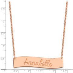 SS/Rose Gold Medium ALWAYS IN MY HEART Curved Bar Necklace XNA1253RP
