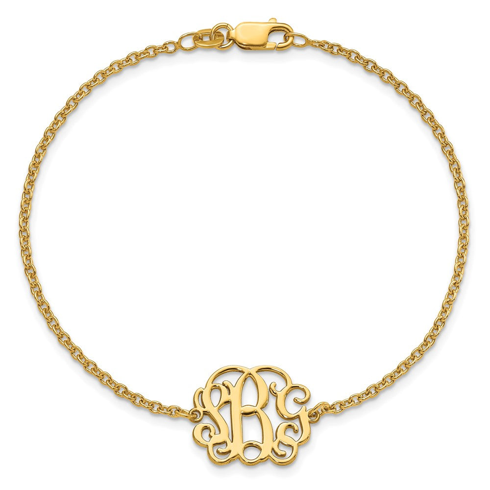 Sterling Silver/Rhodium-plated Monogram Bracelet XNA1265GP