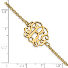 Sterling Silver/Rhodium-plated Monogram Bracelet XNA1265GP