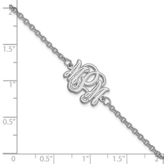 Sterling Silver/Rhodium-plated Etched Monogram Bracelet XNA1266SS