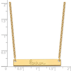 Sterling Silver/Gold-plated Medium Signature Bar Necklace XNA1274GP