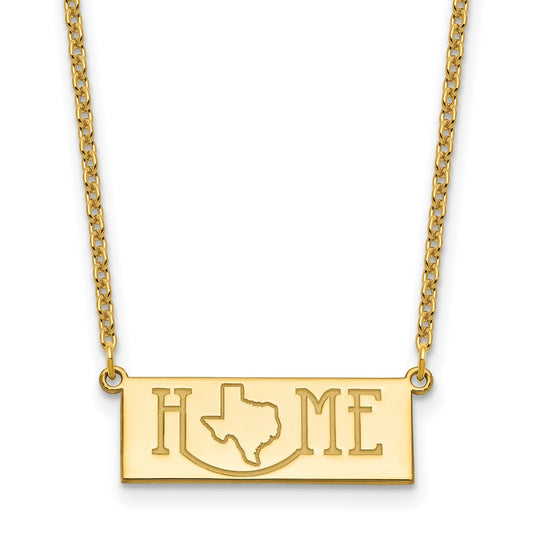 Sterling Silver/Gold-Plated HOME/STATE Necklace XNA1519GP-TX