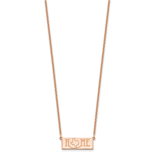 Sterling Silver/Rose Gold-Plated HOME/STATE Necklace XNA1519RP