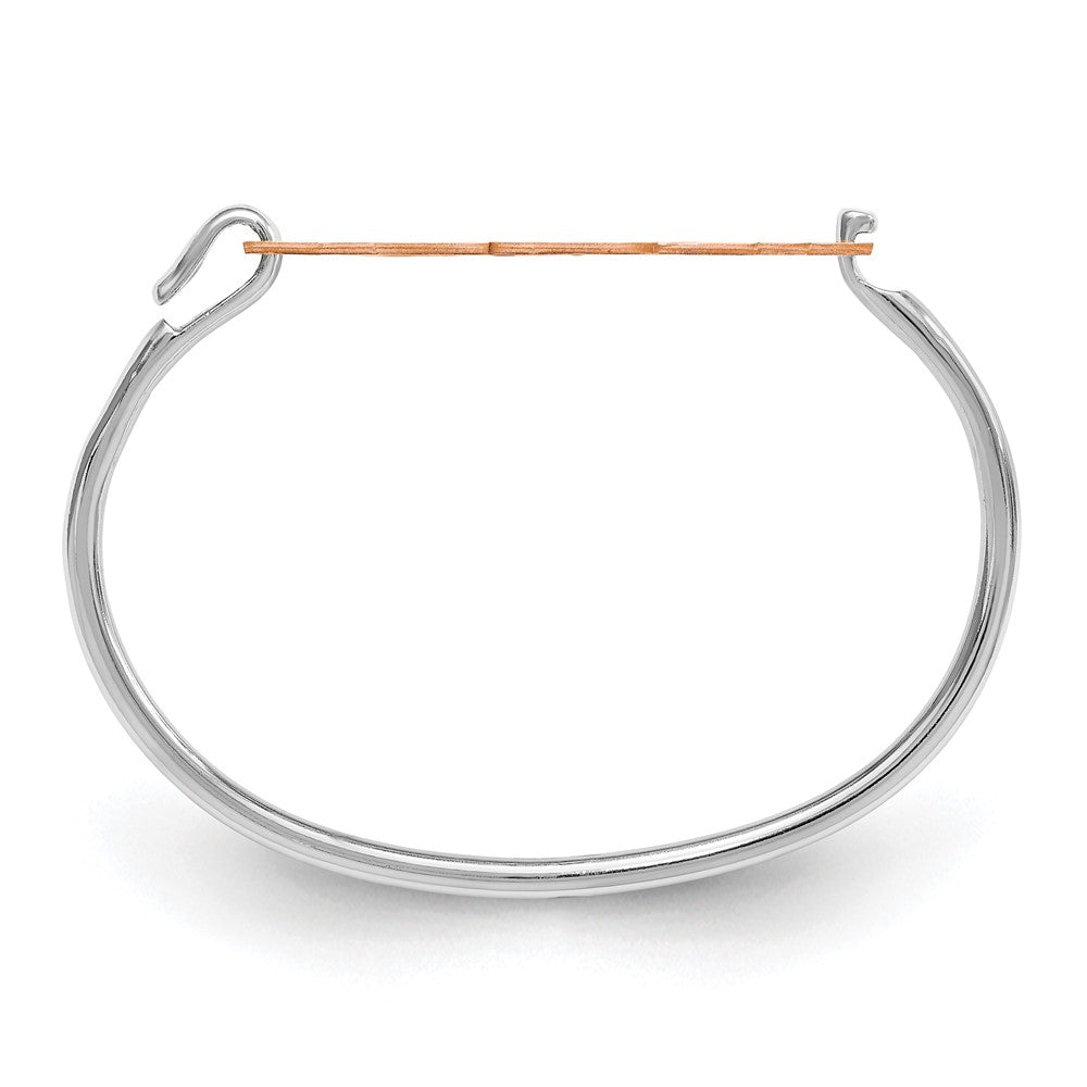 Sterling Silver/Rose-plated Monogram with Sterling Silver Bangle XNA505RP