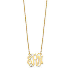 Sterling Silver/Gold-plated Small Monogram Necklace XNA528GP