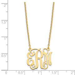 Sterling Silver/Gold-plated Small Monogram Necklace XNA528GP