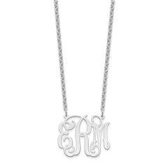 Sterling Silver/Rhodium-plated Medium Monogram Necklace XNA534SS
