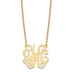 Sterling Silver/Gold-plated Small Monogram Necklace XNA546GP