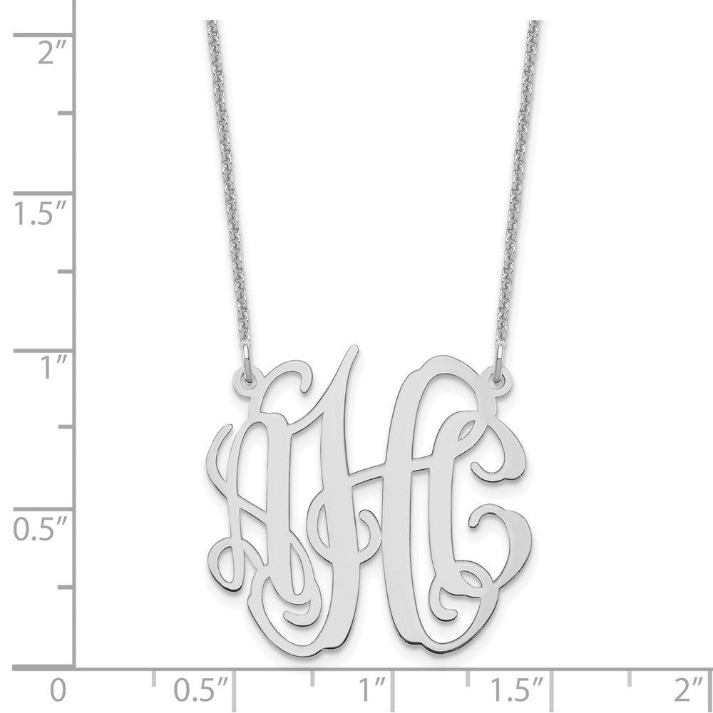 Sterling Silver/Rhodium-plated Small Monogram Necklace XNA547W