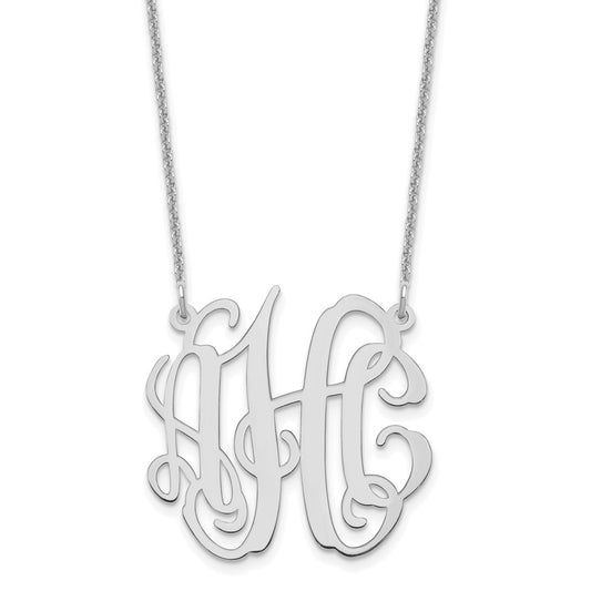 Sterling Silver/Rhodium-plated Small Monogram Necklace XNA547W