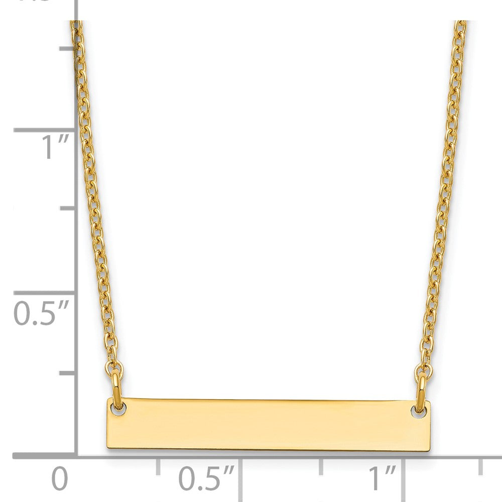 Sterling Silver/Gold-plated Small Blank Bar Necklace XNA637GP
