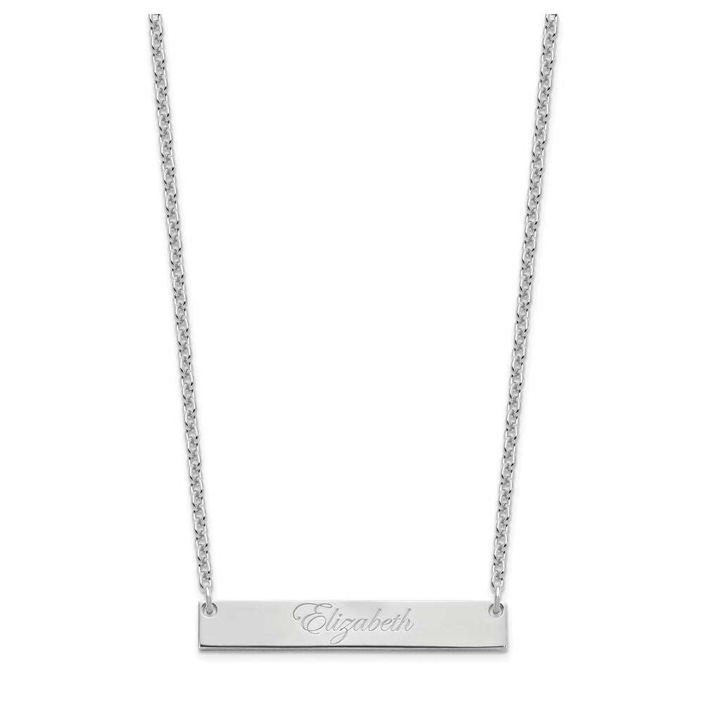 SS/Rhodium-plated Medium EDWARDIAN SCRIPT Brar Necklace XNA641SS