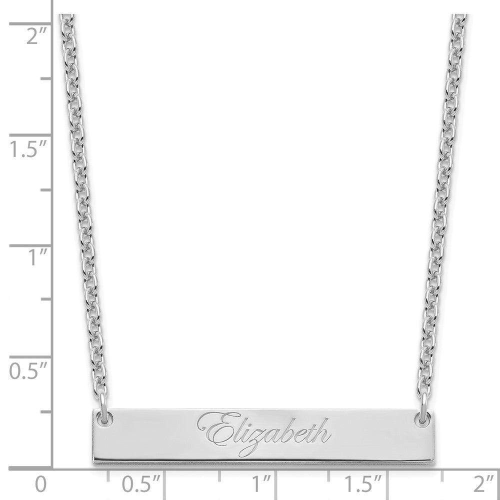 SS/Rhodium-plated Medium EDWARDIAN SCRIPT Brar Necklace XNA641SS