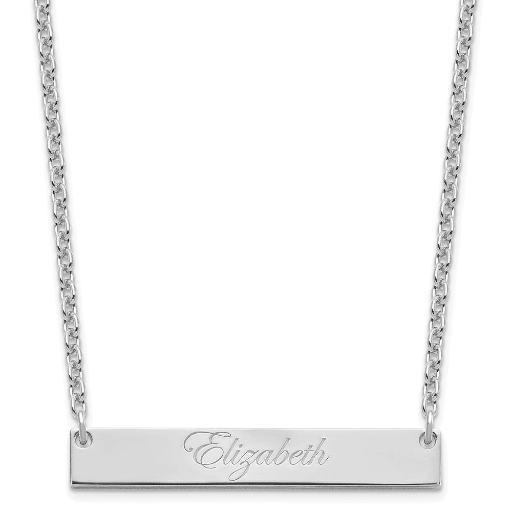 SS/Rhodium-plated Medium EDWARDIAN SCRIPT Brar Necklace XNA641SS