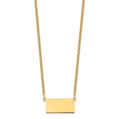 Sterling Silver/Gold-plated Kansas State Necklace XNA706GP-KS