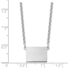 Sterling Silver/Rhodium-plated Colorado State Necklace XNA706SS-CO