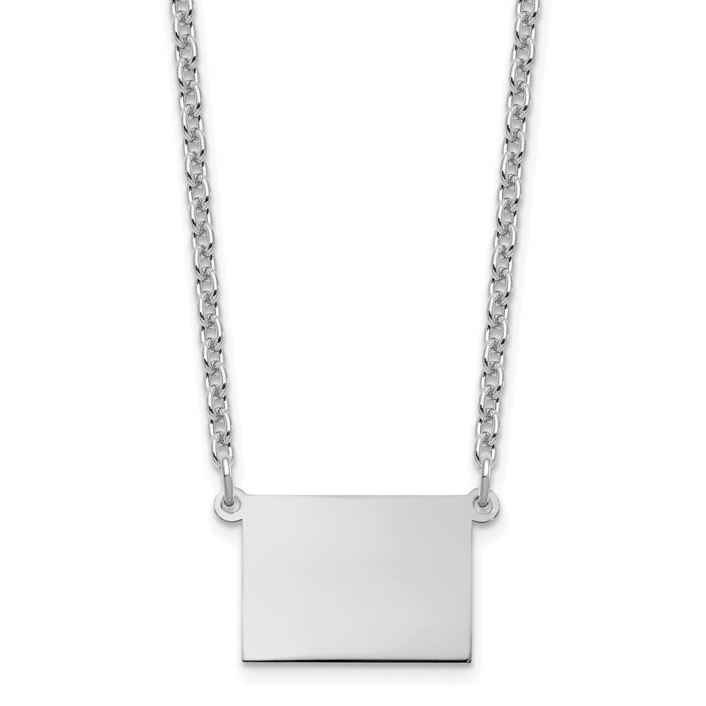 Sterling Silver/Rhodium-plated Colorado State Necklace XNA706SS-CO