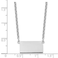 Sterling Silver/Rhodium-plated Kansas State Necklace XNA706SS-KS