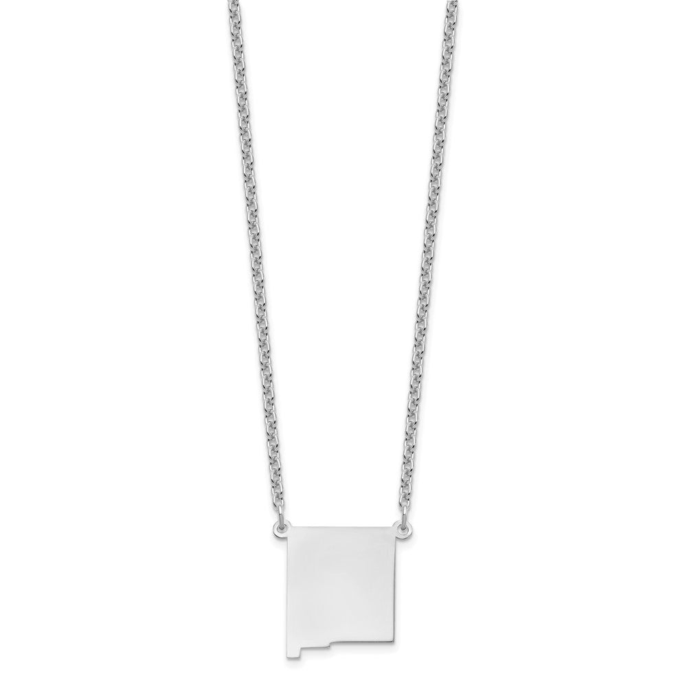 Sterling Silver/Rhodium-plated New Mexico State Necklace XNA706SS-NM