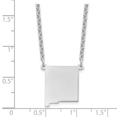 Sterling Silver/Rhodium-plated New Mexico State Necklace XNA706SS-NM