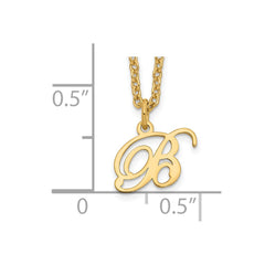 Sterling Silver Gold-plated Letter B Initial Necklace XNA756GP_B