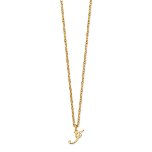 Sterling Silver Gold-plated Letter J Initial Necklace XNA756GP_J