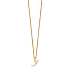 Sterling Silver Gold-plated Letter J Initial Necklace XNA756GP_J
