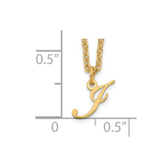 Sterling Silver Gold-plated Letter J Initial Necklace XNA756GP_J