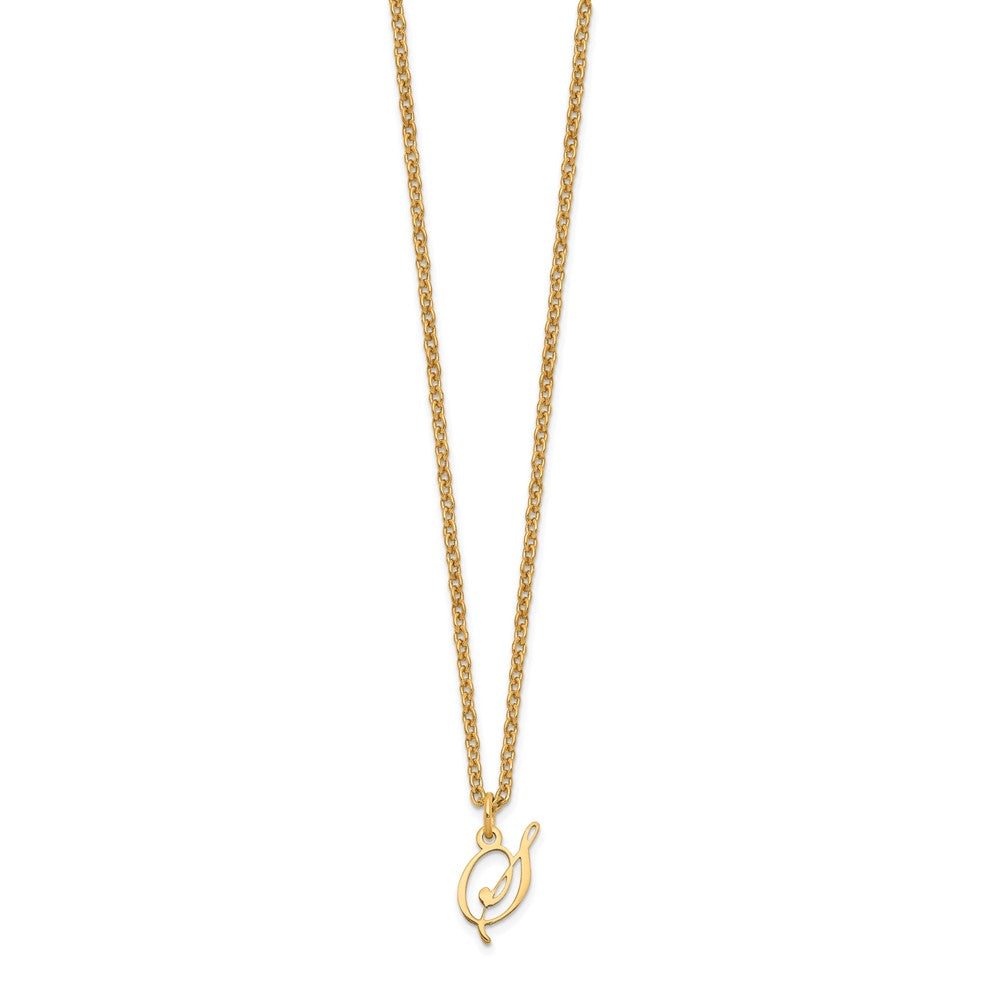 Sterling Silver Gold-plated Letter S Initial Necklace XNA756GP_S