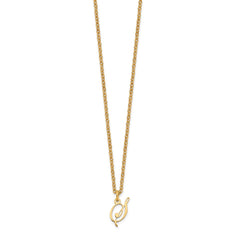 Sterling Silver Gold-plated Letter S Initial Necklace XNA756GP_S