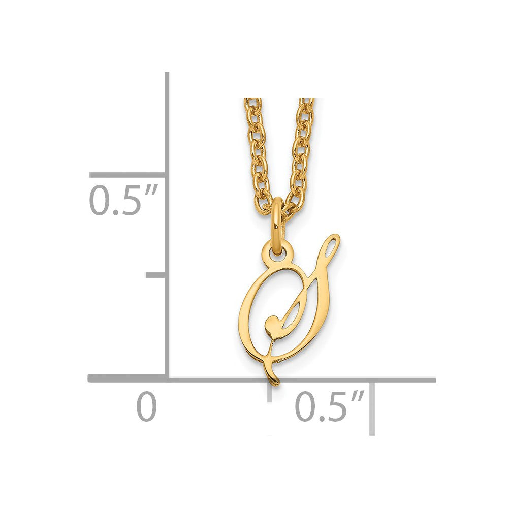 Sterling Silver Gold-plated Letter S Initial Necklace XNA756GP_S