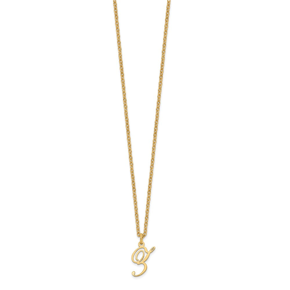 Sterling Silver Gold-plated Letter Z Initial Necklace XNA756GP_Z