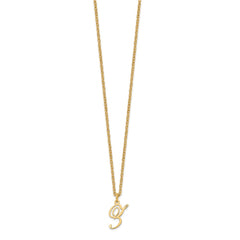 Sterling Silver Gold-plated Letter Z Initial Necklace XNA756GP_Z
