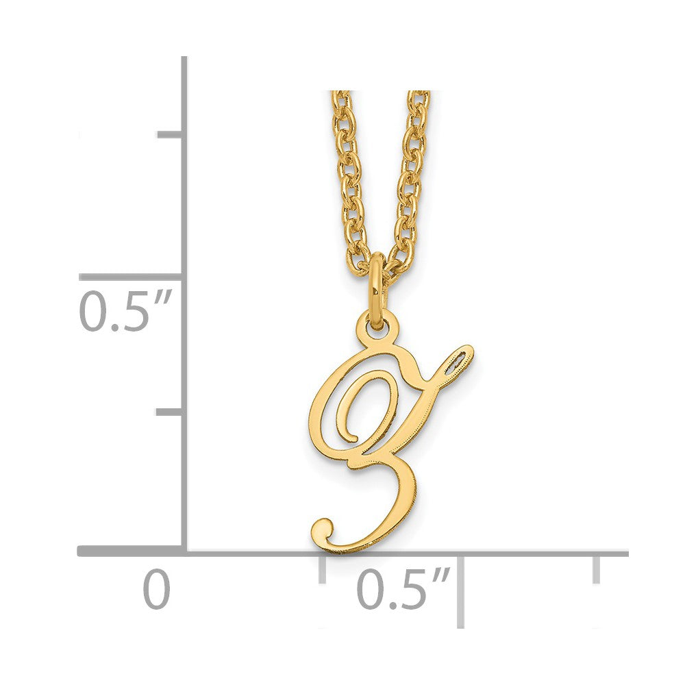 Sterling Silver Gold-plated Letter Z Initial Necklace XNA756GP_Z
