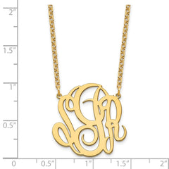 Sterling Silver/Gold-plated Monogram Necklace XNA888GP
