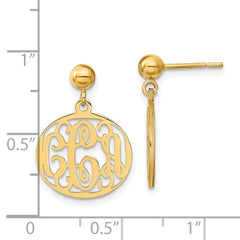 XNE20GP sterling Silver/Gold-plated Monogram Dangle Earrings