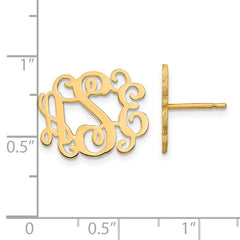 XNE24GP sterling Silver/Gold-plated Monogram Post Earrings