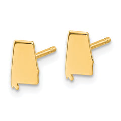 XNE50GP-AL Sterling Silver/Gold-plated Alabama State Earrings