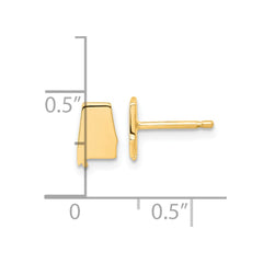 XNE50GP-AL Sterling Silver/Gold-plated Alabama State Earrings