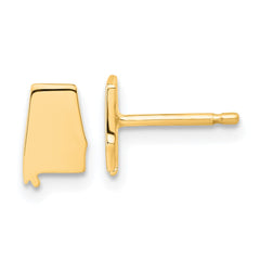 XNE50GP-AL Sterling Silver/Gold-plated Alabama State Earrings