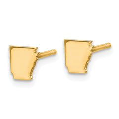 XNE50GP-AR Sterling Silver/Gold-plated Arkansas State Earrings