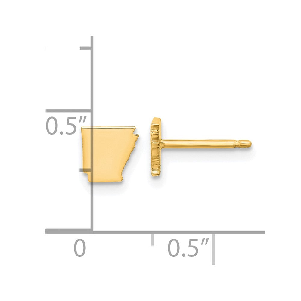 XNE50GP-AR Sterling Silver/Gold-plated Arkansas State Earrings